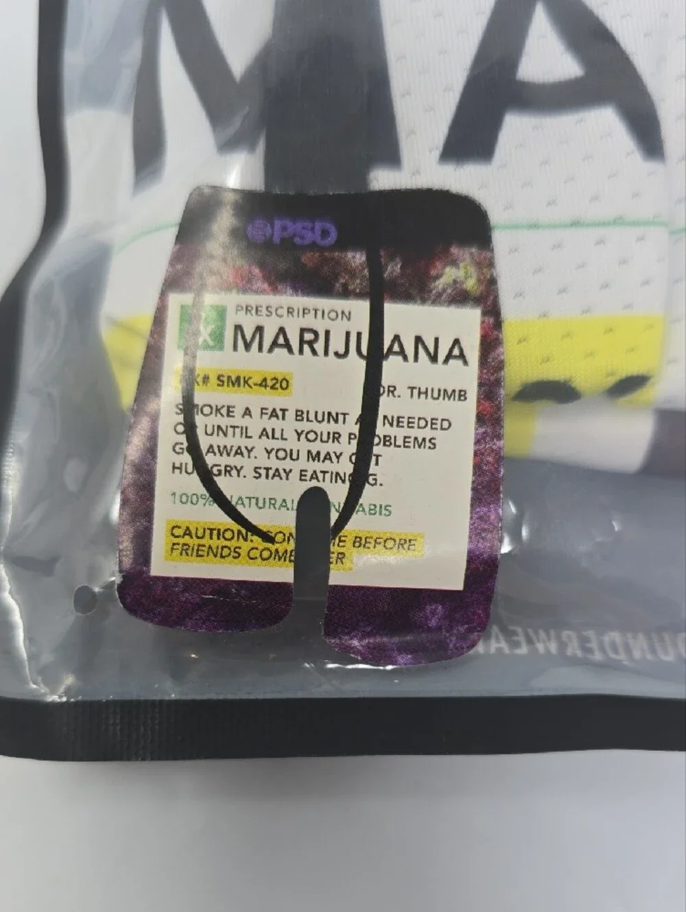 PSD Black Boxer Briefs with White & Purple Accents Mj Prescription 2